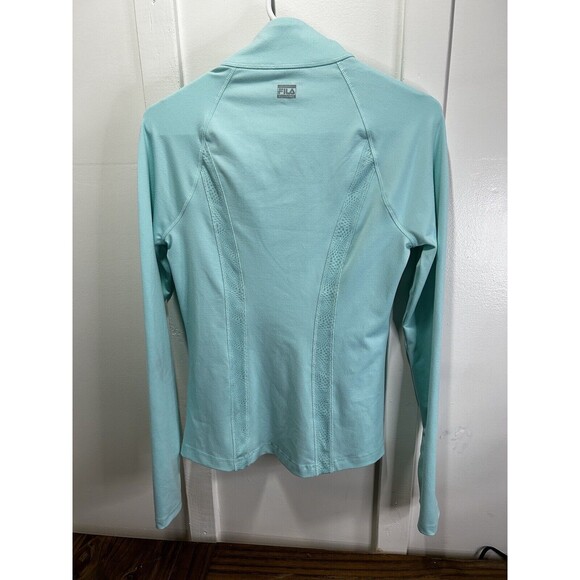 Fila Sport Women’s Activewear Womens Half Zip Running Jacket Teal Small - Picture 7 of 7